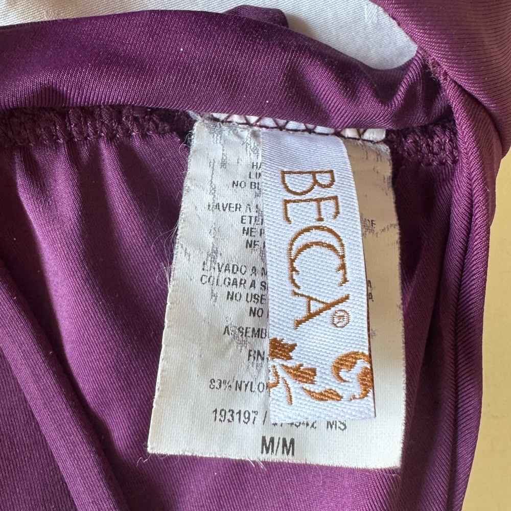 BECCA Purple Ruffled Bikini Top - Picture 3 of 3